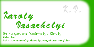 karoly vasarhelyi business card
